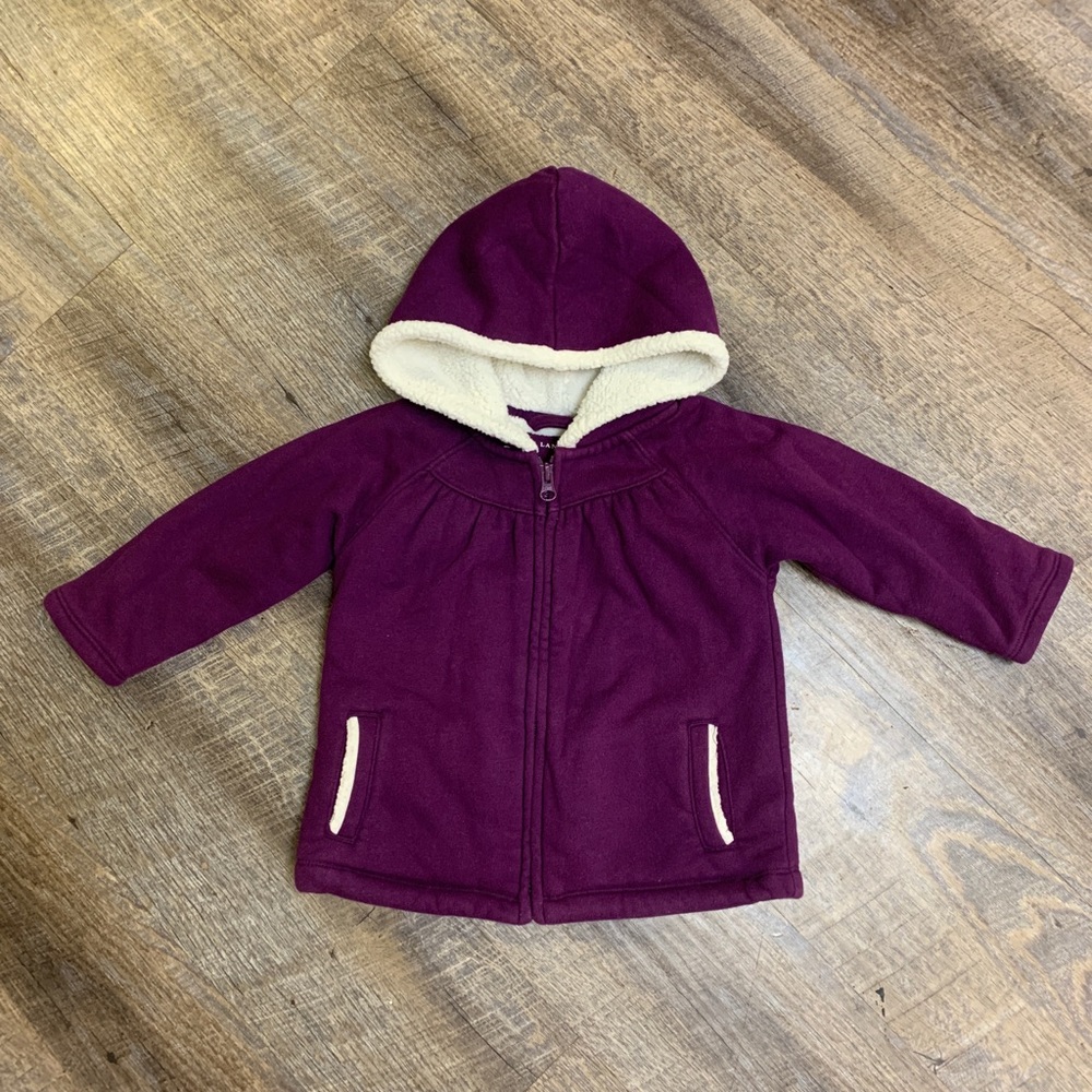 Purple Lands’ End Sherpa Lined Jacket Sz 2T